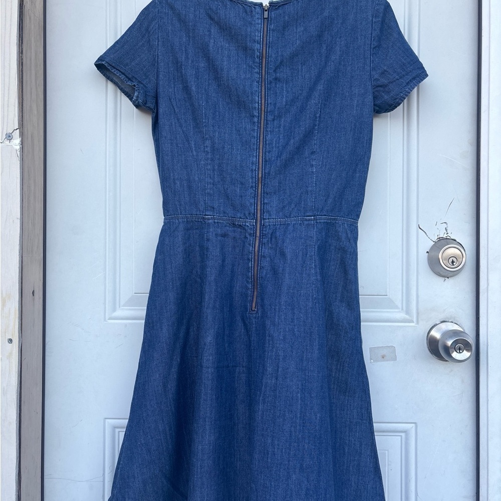 Banana Republic Blue Denim Mini A-Line Dress - Picture 5 of 9